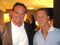 Jörn Follmer mit Formel 1 Rekordweltmeister Michael Schumacher