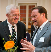 Jörn Follmer mit dem Ministerpräsidenten von Baden-Württemberg, Winfried Kretschmann