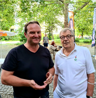 Jörn Follmer mit Eberhard Diepgen, Regierender Bürgermeister von Berlin von 1984 bis 1989, sowie von 1991 bis 2001